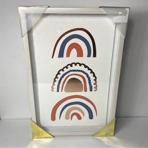 NEW Marmont Hill 12” X 17” Mystic Rainbows Metallic  Foiled Framed Art Work Boho